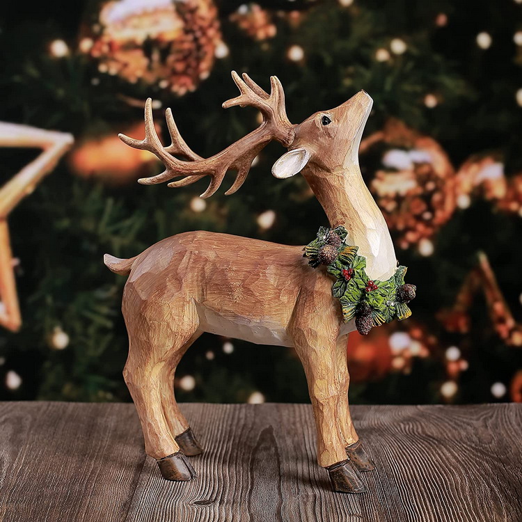 Wholesale creative Wooden Creative Deer Wood Gift Craft Home Decor
