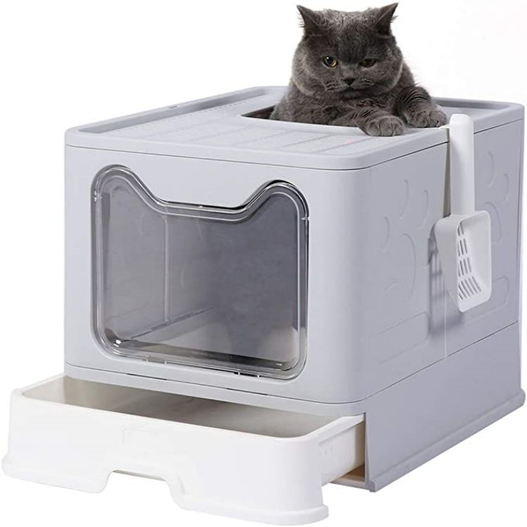 Wholesale Genenic Grey Collapsible Litter Box