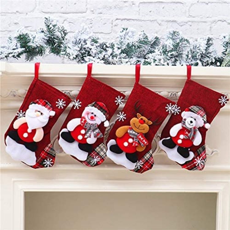 Wholesale X-mas Christmas Fireplace Hanging Stockings